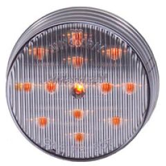2-1/2" RND CLEARANCE CLEAR LENS, AMBER - 13 LED
