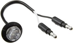 3/4" 3 LED MINI CLEARANCE LIGHTS, CLEAR LENS - RED