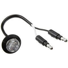 LED - 3/4" 3 LED MINI CLEARANCE LIGHTS, CLEAR LENS - AMBER