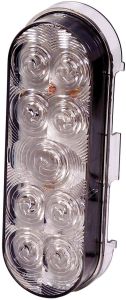 9 LED 6" OVAL AMBER CLEAR LENS CLEARANCE