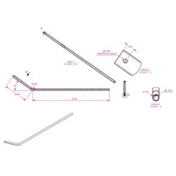 TARP - ARM, UPPER 103" ALUMINUM