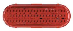 LED - 6" OVAL RED STT