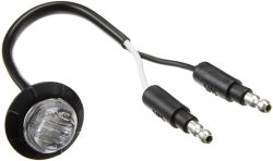 3/4" 3 LED MINI CLEARANCE LIGHTS, CLEAR LENS - RED